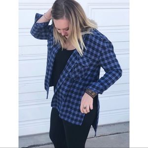 Black & Blue Chico’s Flannel